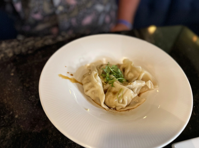 Spicy Pork Dumplings.